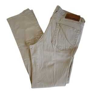 Eddie Bauer Pants Mens 32x32 Tan Straight Leg 5-Pocket Khaki Twill Casual